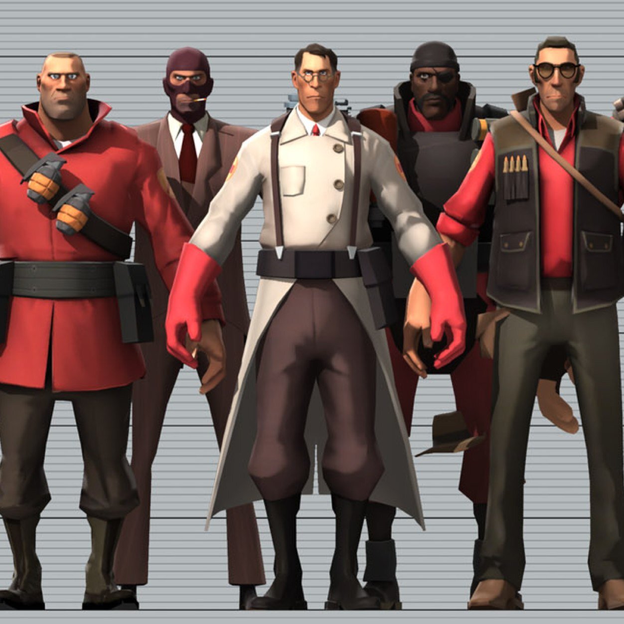 Scout, Soldier, Engi, Heavy, Demo, Medic, Sniper, Spy: #Single Pyro: #taken