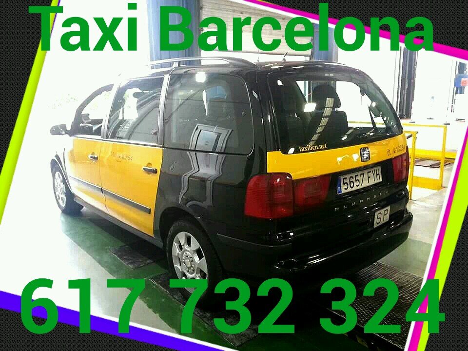 Taxi de Barcelona para ir al aeropuerto, reservas al 617732324, whatsapp, 6 plazas, VISA, 2taxibcn@gmail.com