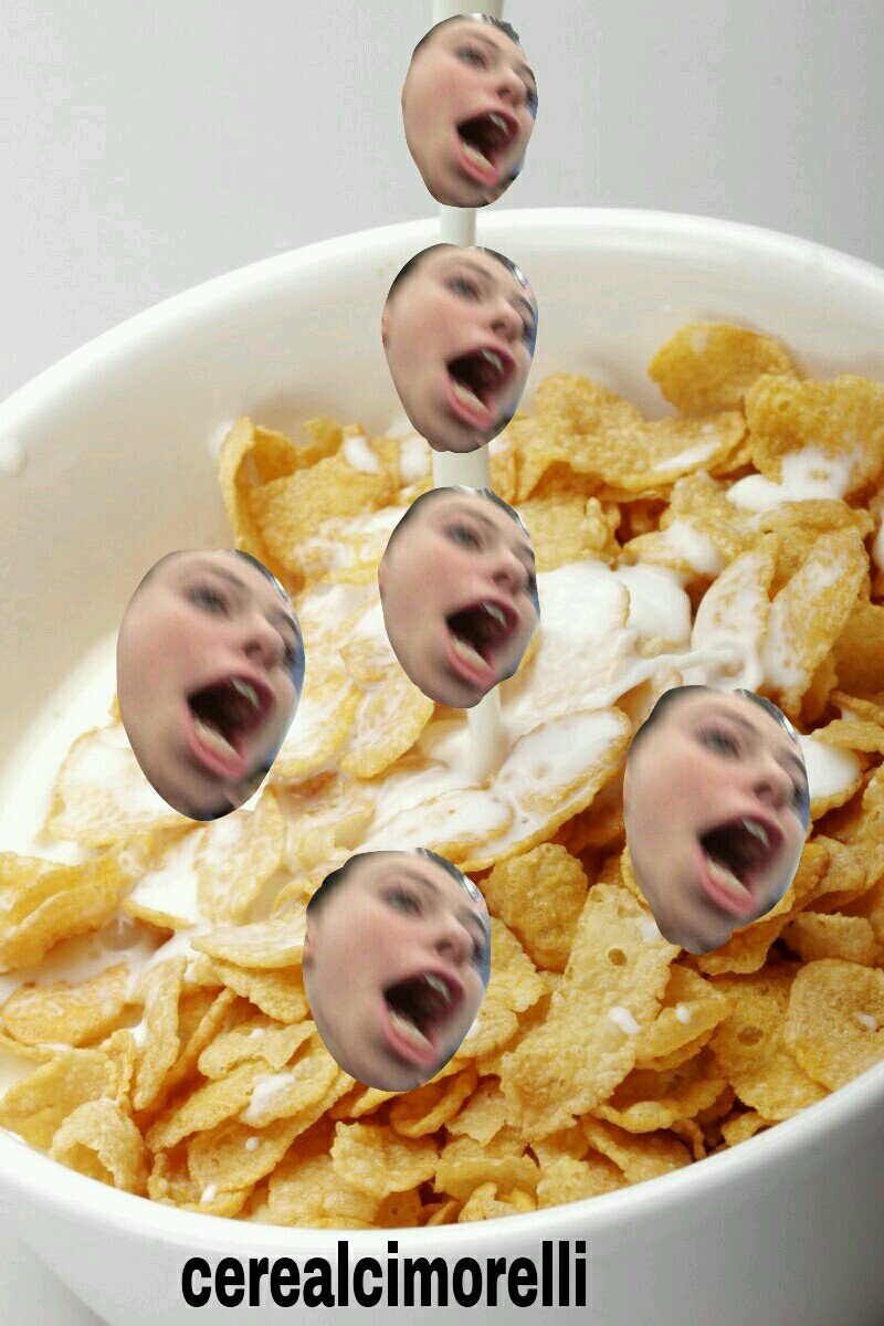 most of the time i eat cereal and when i dont i make cimorelli edits in cereal lol
instagram: @cerealcimorelli