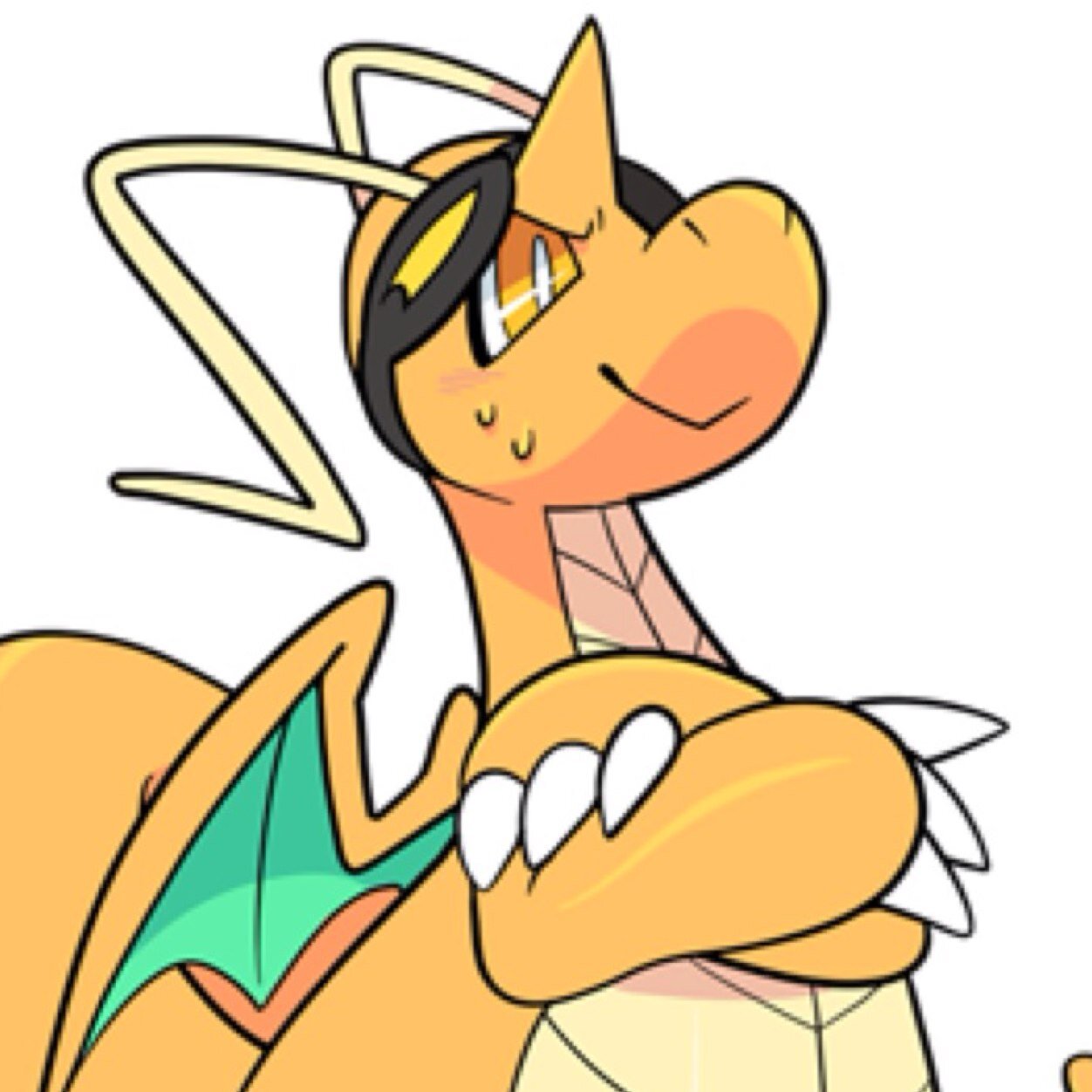 This dragonite lives in solitude,preferably keeping it that way. he is kind once known better. Has no mate. he is known well for his Bright Yellow eyes.