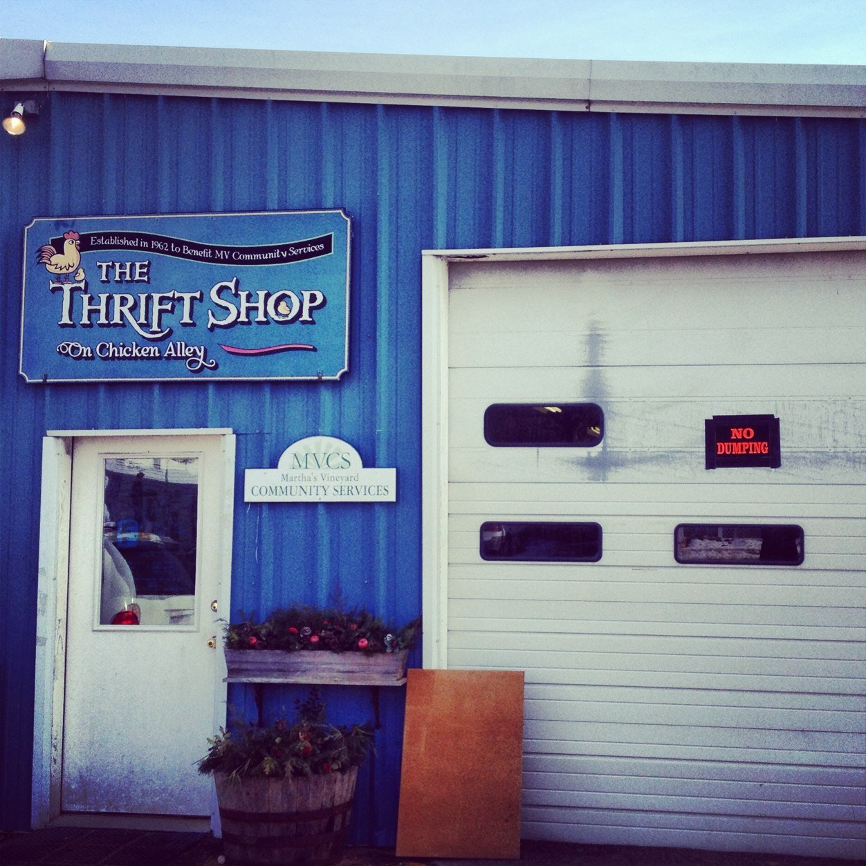 We are Chicken Alley Thrift Shop! Located on Martha's Vineyard we work hard to support MVCS (martha's vineyard community services) and all of it's programs!