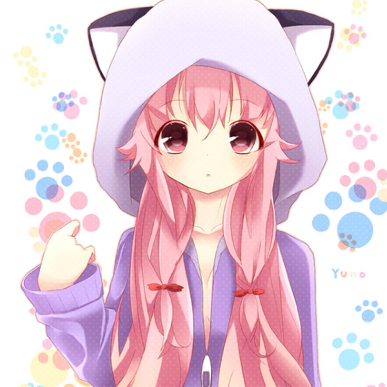 My name is Yuno, Second diary holder, not much to say about me but i kill to project my love (Taken: @tmeek57)(Yandere)(Mirai Nikki)