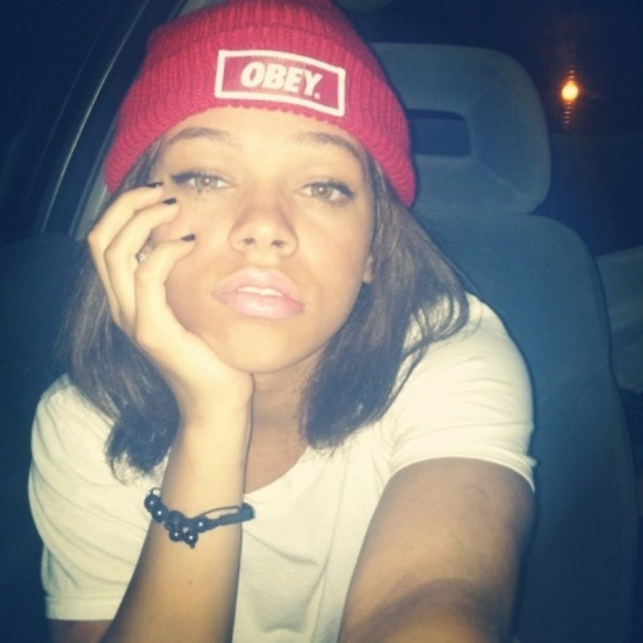 Just a sassy brown chick. running track