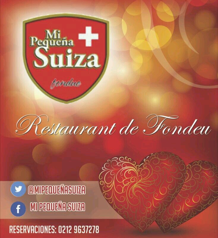 Restaurant apasionado en servirles los mas deliciosos platos de la gastronomia suiza e internacional, en el ambiente mas romántico. tlf 0212 9637278