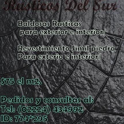 RusticosdelSur's profile picture. SOMOS FABRICANTES. BALDOSAS RUSTICAS DE PRIMERA CALIDAD. ◘PRESUPUESTO SIN CARGO◘ PARA MAS INFORMACIÓN SEGUINOS EN NUESTRA PAGINA DE FACEBOOK ♦