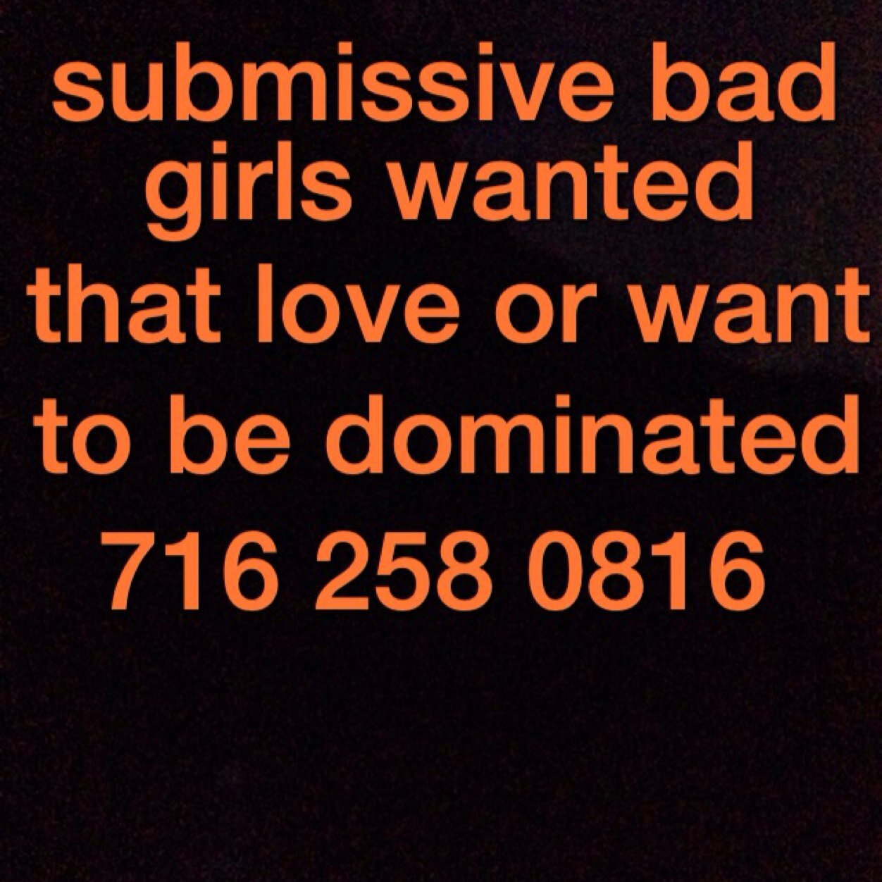 Hello im johnny love beer , submissive freaky females , im a dominant discreet sugardaddy and a agent to new models and xxx stars 716 258 0816