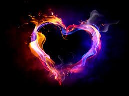 Broken hearts hanging from a thread.