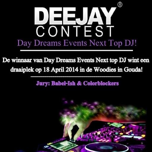 Vrijdag 18 april organiseert Day Dreams Events een nieuw feest in de Woodies in Gouda, Day dreams events organiseert feesten en evenementen in Zuid-Holland.