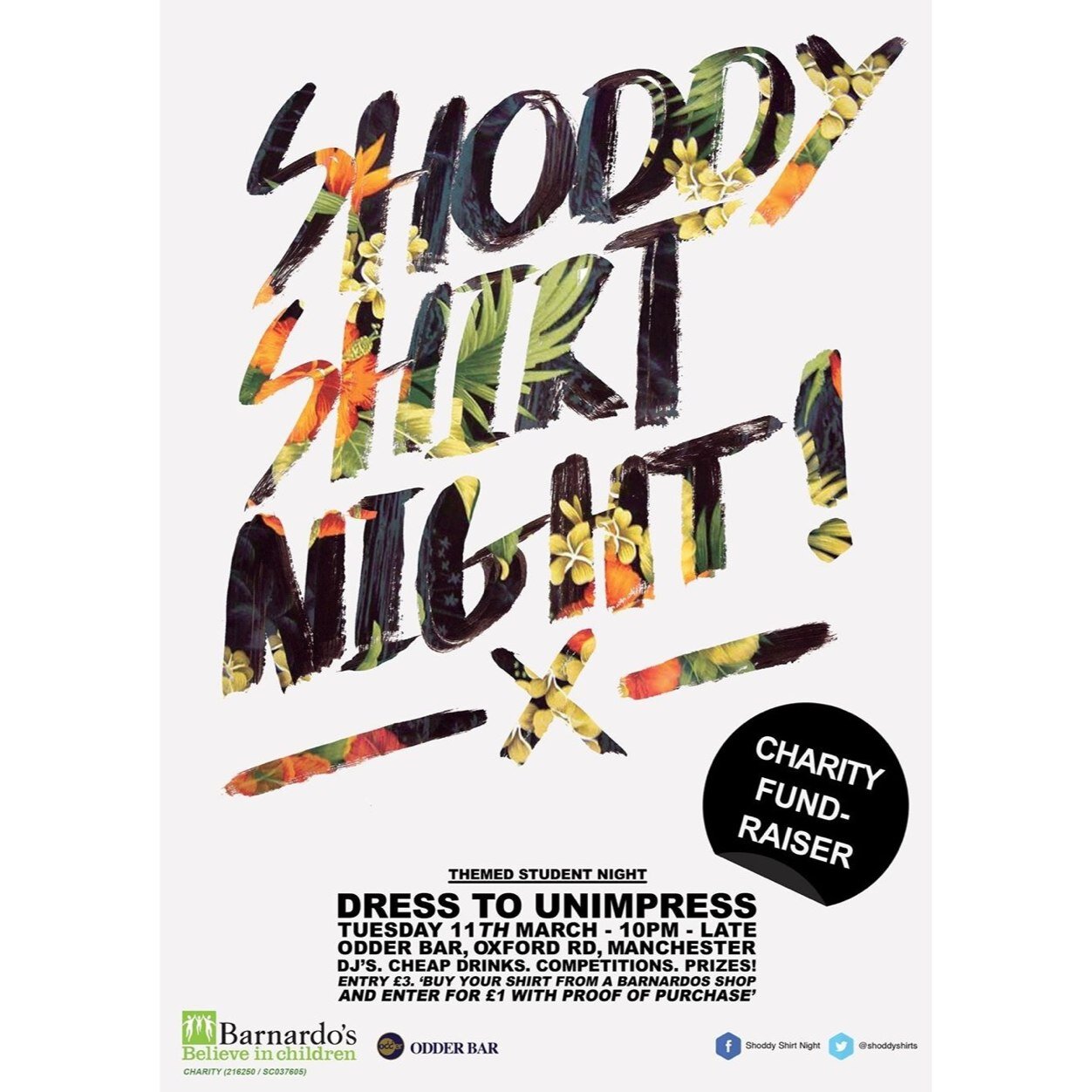 ShoddyShirts's profile picture. A fun and unique student event to raise funds for the Barnardo's Childrens Charity 11th March 2014