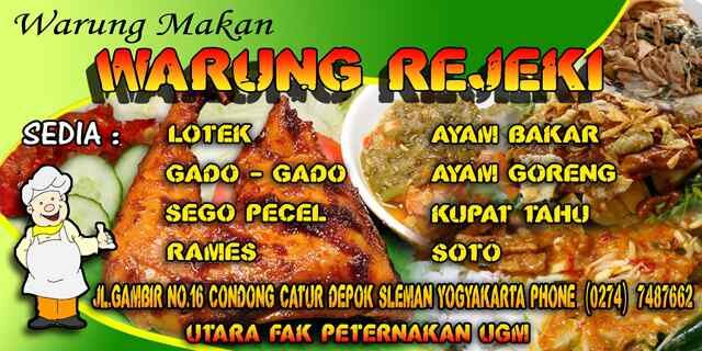 Warungrejeki's profile picture. Entrepreneur Kuliner,reservasi ( 0274)7487662,08175424413,Pesanan box,catering, etc, Pin BB:26985BCF,E-mail:RejekiWarung@gmail.com,Facebook:WarungRejeki