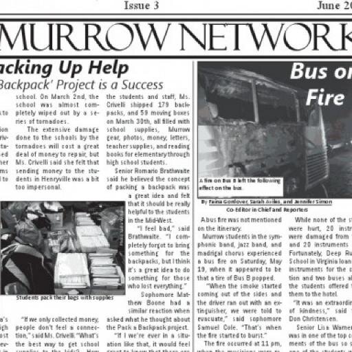 Edward R. Murrow Highschool's award winning newspaper