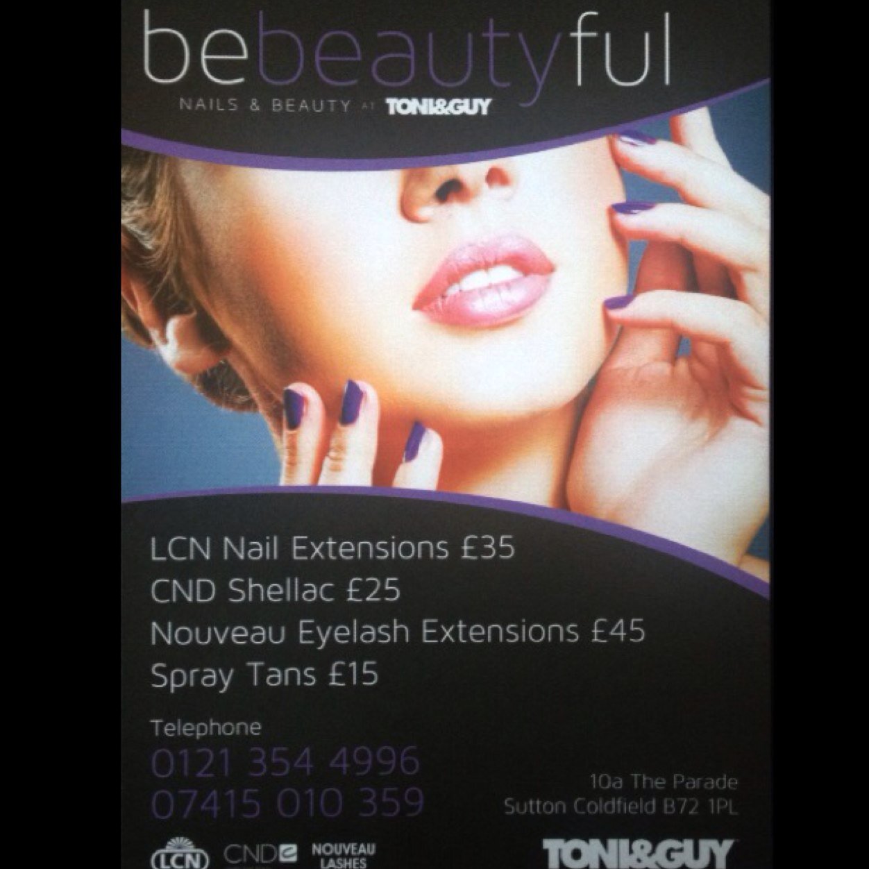 N_BeBeautyful's profile picture. Beautician & Nail technician based at BeBeautyful Toni & Guy Sutton Coldfield.. For appointments please call 0121 3544996.
INSTAGRAM. bebeautyfulnikita