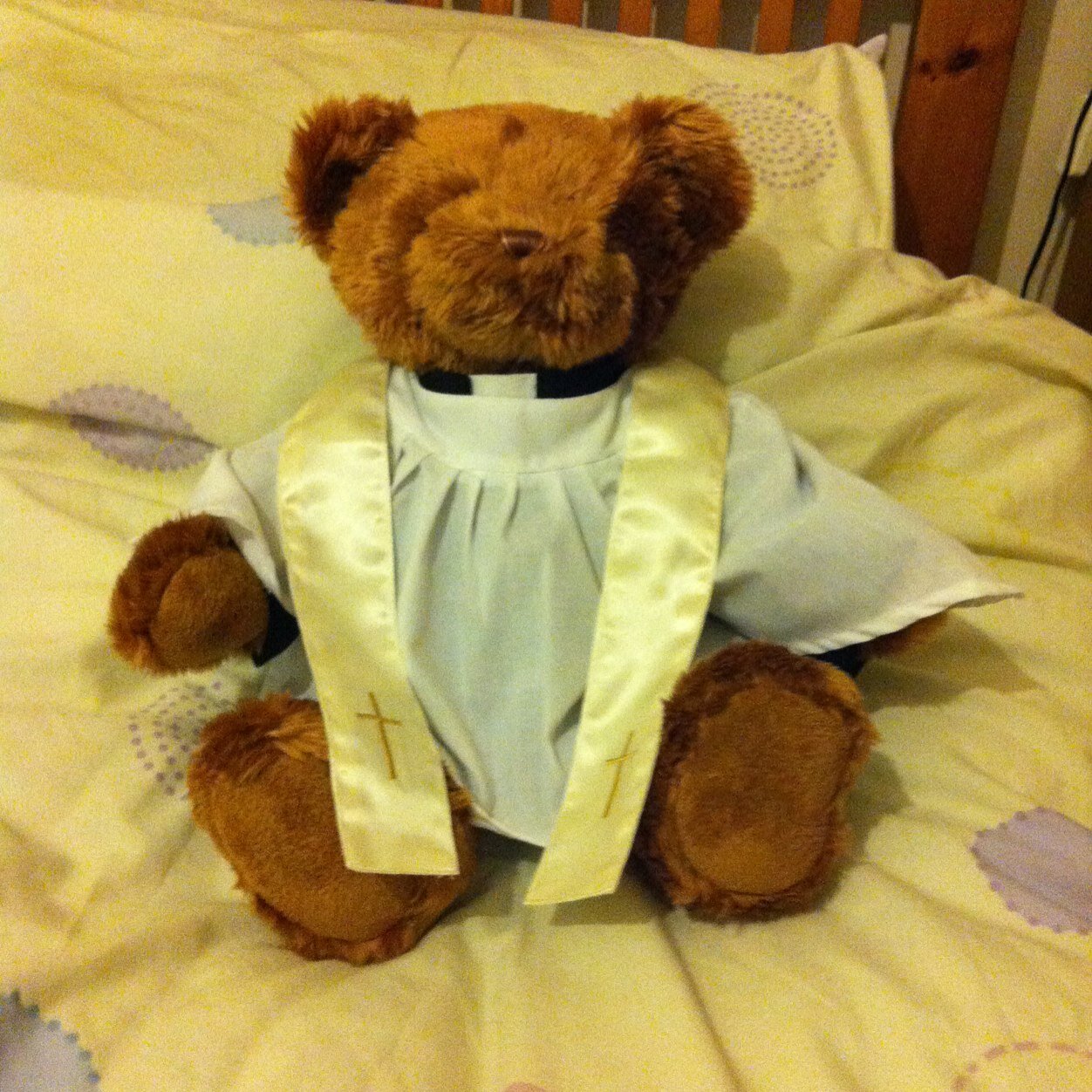 Trained at Cuddleston. A bear of very little brain. Professor of hugology. BEAR one anothers burdens.