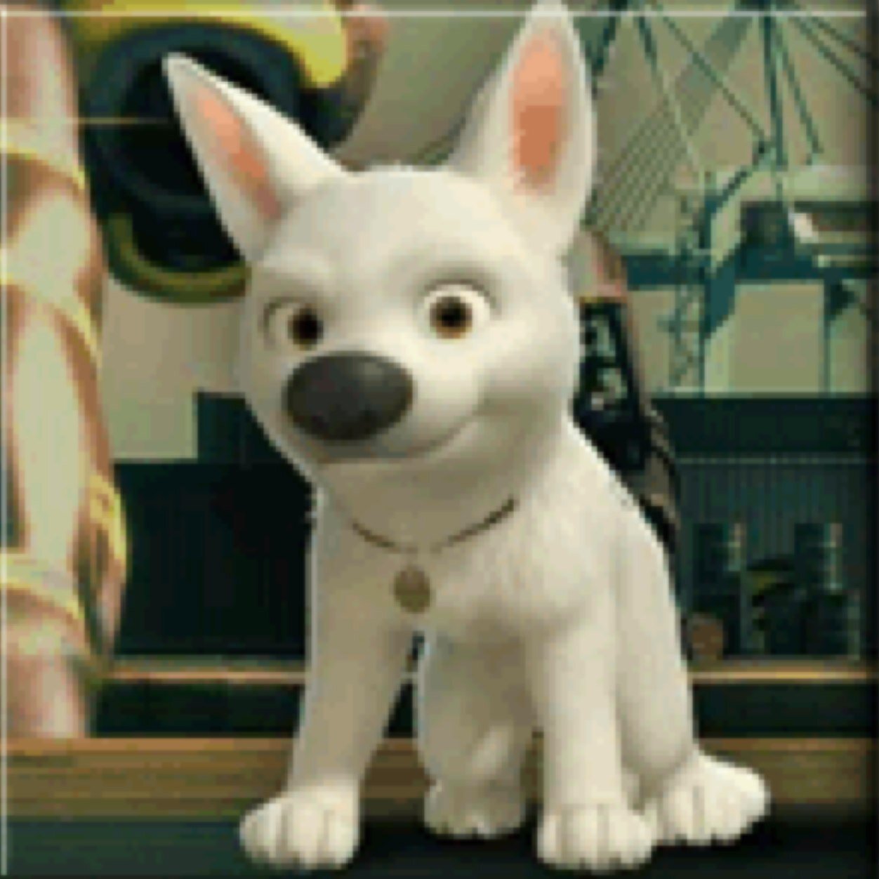 #single A superdog destined to fight evil and a former tv show star! Has super strength,heat vision,superbark and amazing speed,@disney's bolt 2 coming soon!
