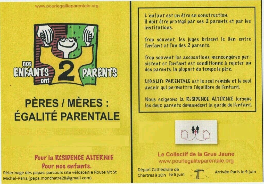 Collectif OLEPE Osons l'égalité parentale pour nos enfants http://t.co/kqEJIrjPvO