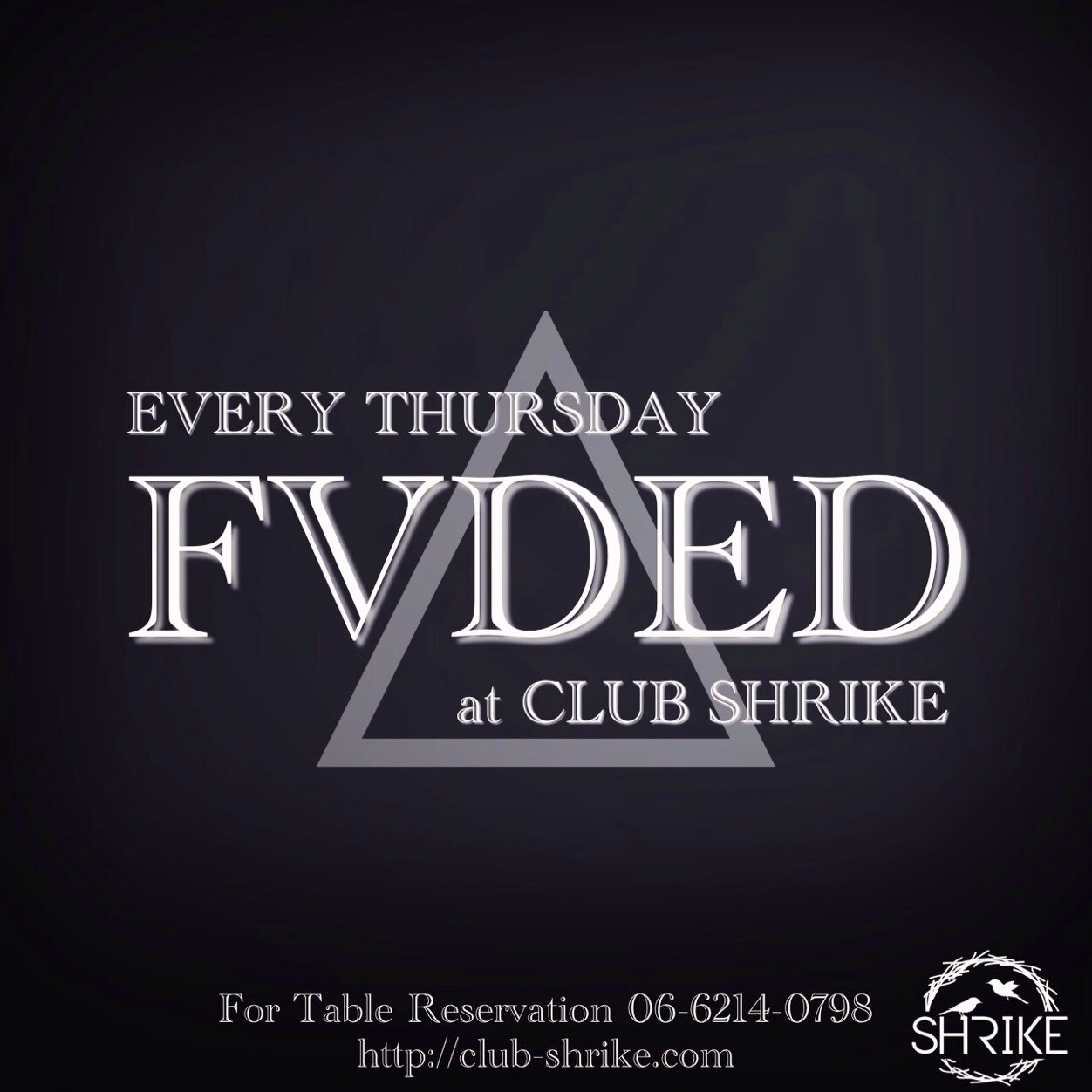 毎週木曜日のシュライクは…DJ GEORGE / DJ B=BALL / DJ BULLSET を筆頭に、次世代DJを中心としたNEW PARTYFVDED(フェデッド)最先端の曲からジャンルに縛られない選曲を武器にフロアーをロック！！