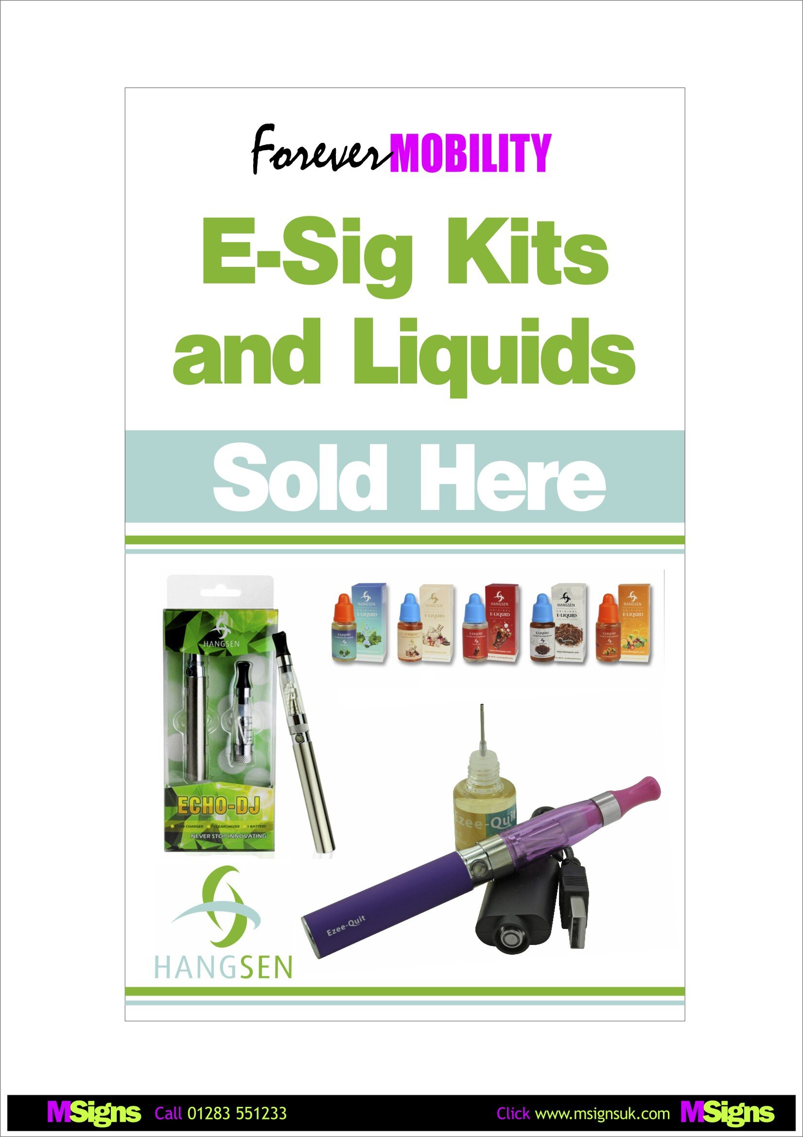 Retailer of ecigarette kits, 32 different flavoured eliquids, clearomizers, batteries, cases and lanyards