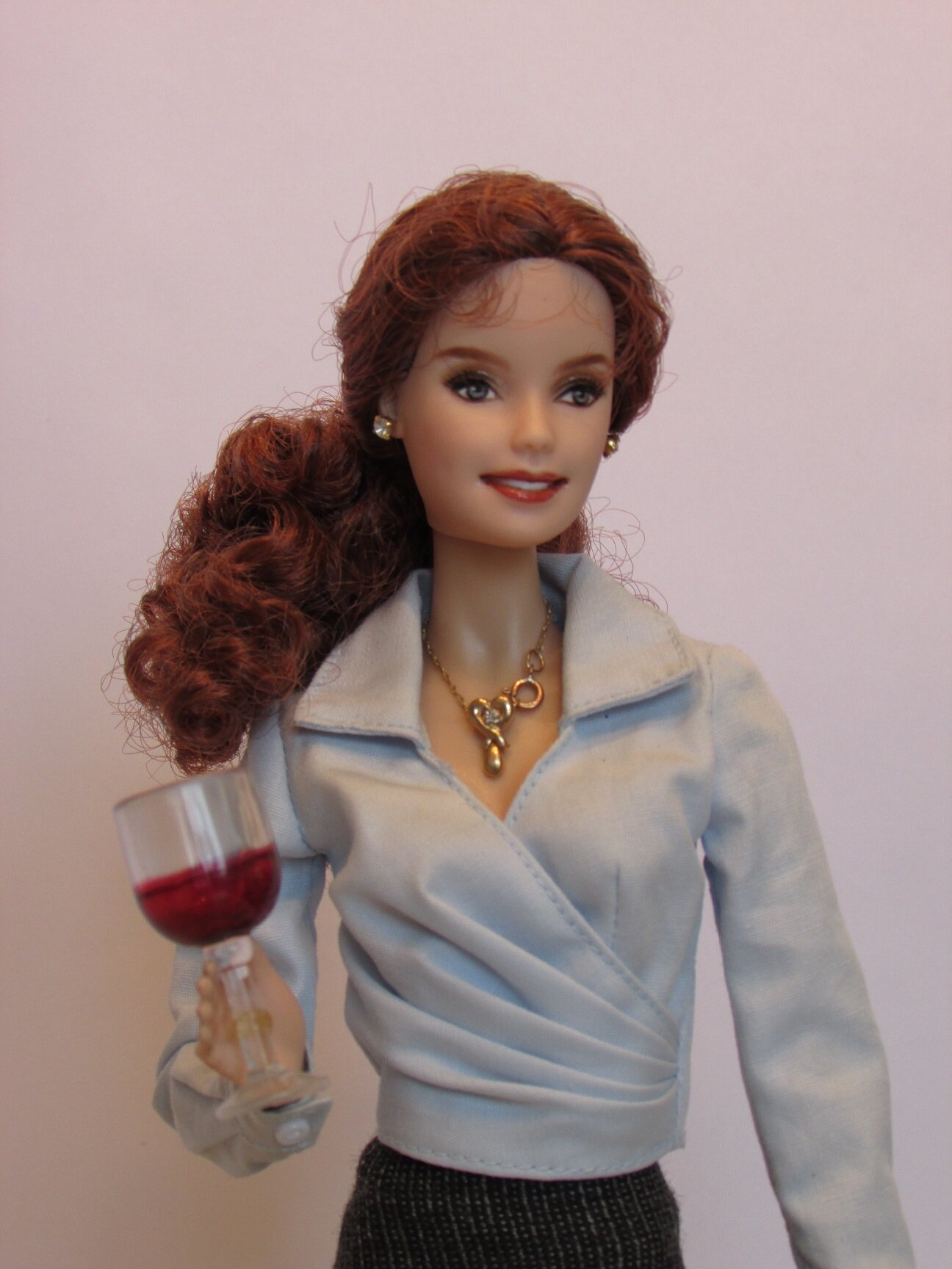 barbie wine glass