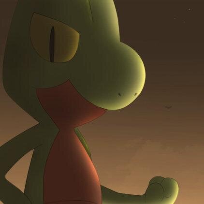 An accident-prone Treecko whose slogan is One eye down, one to go. Eye patch makes me look badass. (female) (single) (no trainer) [Pokemon RP]