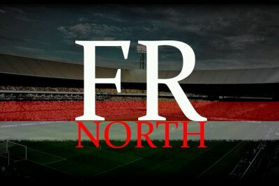 Supporters Feyenoord Rotterdam uit het Noorden van Nederland