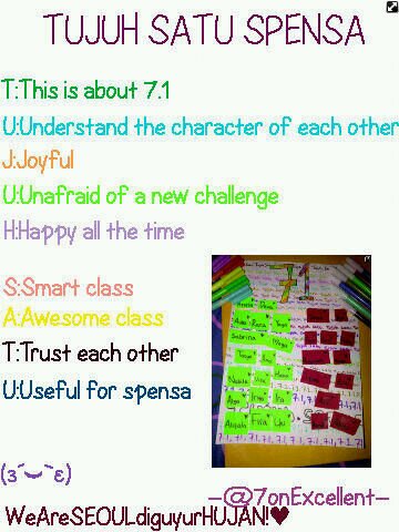 7onexcellent's profile picture. We are SEOUL with 31 Excellent students♥ Compact,Cheerful,Fun,Smart it's us!! Maam Yurdaniah is Our Mother♕ #SEOULdiguyurHUJAN☃. SEOUL 2012/2013