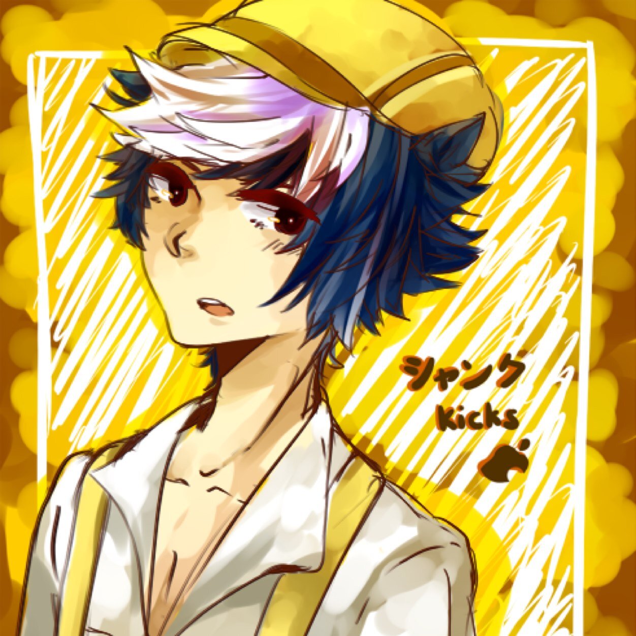 “Hey there! 'Name's Kicks, and I own that shoe store just down the road. How can I help ya'?” | Human! Kicks