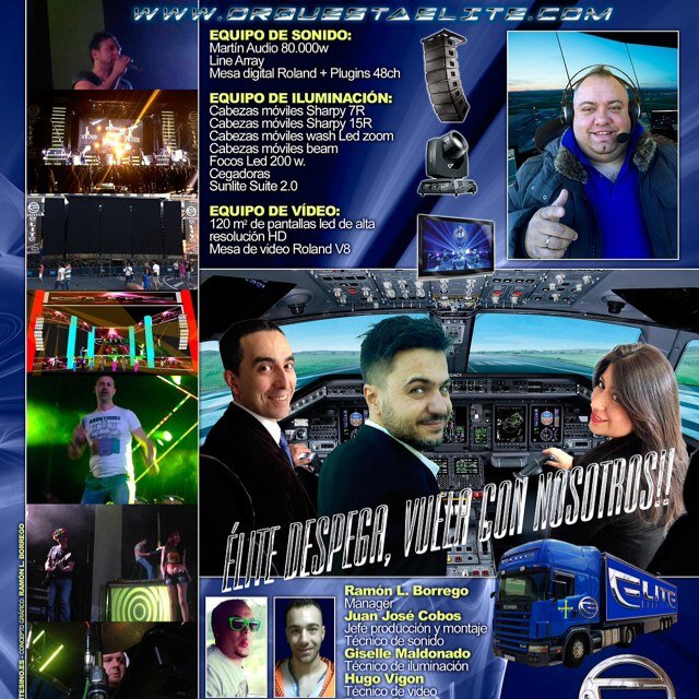Orquesta nacida en Salinas,Asturias en 2011. 100% Musica en directo. 80.000Martin line array, Trailer escenario 24mX11mX11m. Pantallas de led HD,Sharpy, beam...