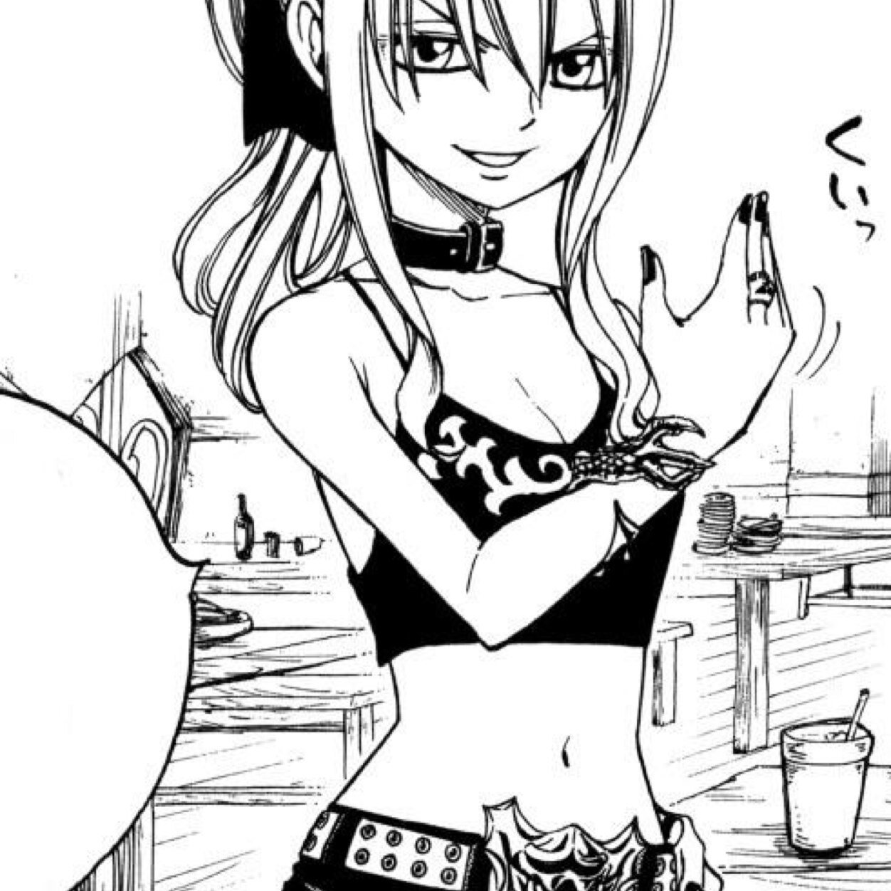 'Sup punks? I'm Mirajane Strauss.. My little siblings: Elfman and Lisanna... You wanna go a few rounds,Erza?!
