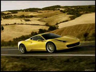 Mobil ferrari yang sangat kencang dengan kecepatan 400 Km/jam