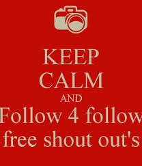 Follow Me Back for a chance to get a shoutout! Thanks!