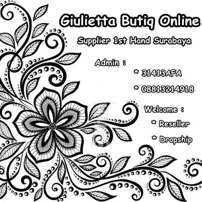 GiuliettaOs's profile picture. M&M_Khloe's Room_Forever8_Vicory_Sulgar Kleren_Hijab_Sepatu_Tas&Baju Import • http://t.co/ZCFjFYvfYe • Contact 08813214918 & 31413AFA ♥