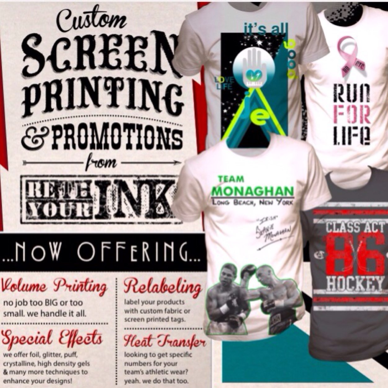 rethinkyourinks's profile picture. Contract screen printing and promotions. Custom printed tshirts, hoodies, sweats, bags, and more...email info@rethinkyourinkny.com for inquiries - Oceanside, NY