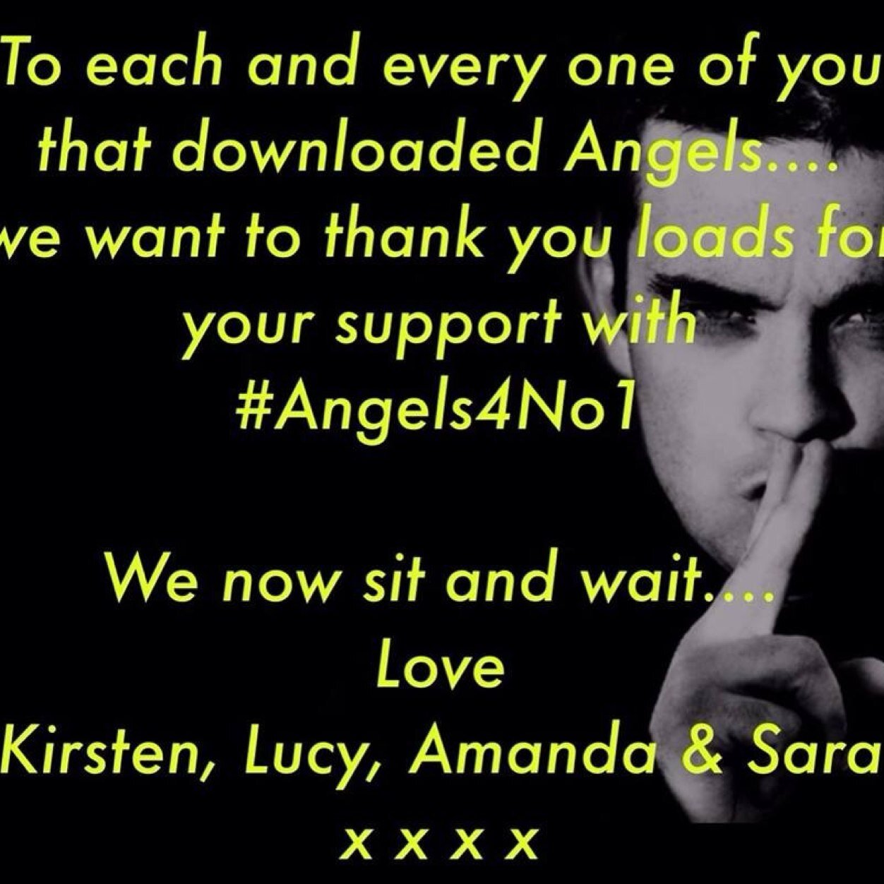 Angels4RW40's profile picture. We've decided to try and achieve a No.1 single with Angels for Robbie's 40th birthday. Download Continues 09 Feb -15 2014 to make it No.1 for his big day!