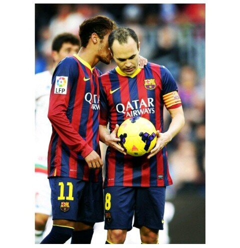 Love to FCB. Neymar, Iniesta y 9 más.