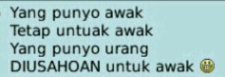 A nan ka lamak ancak lai sanak