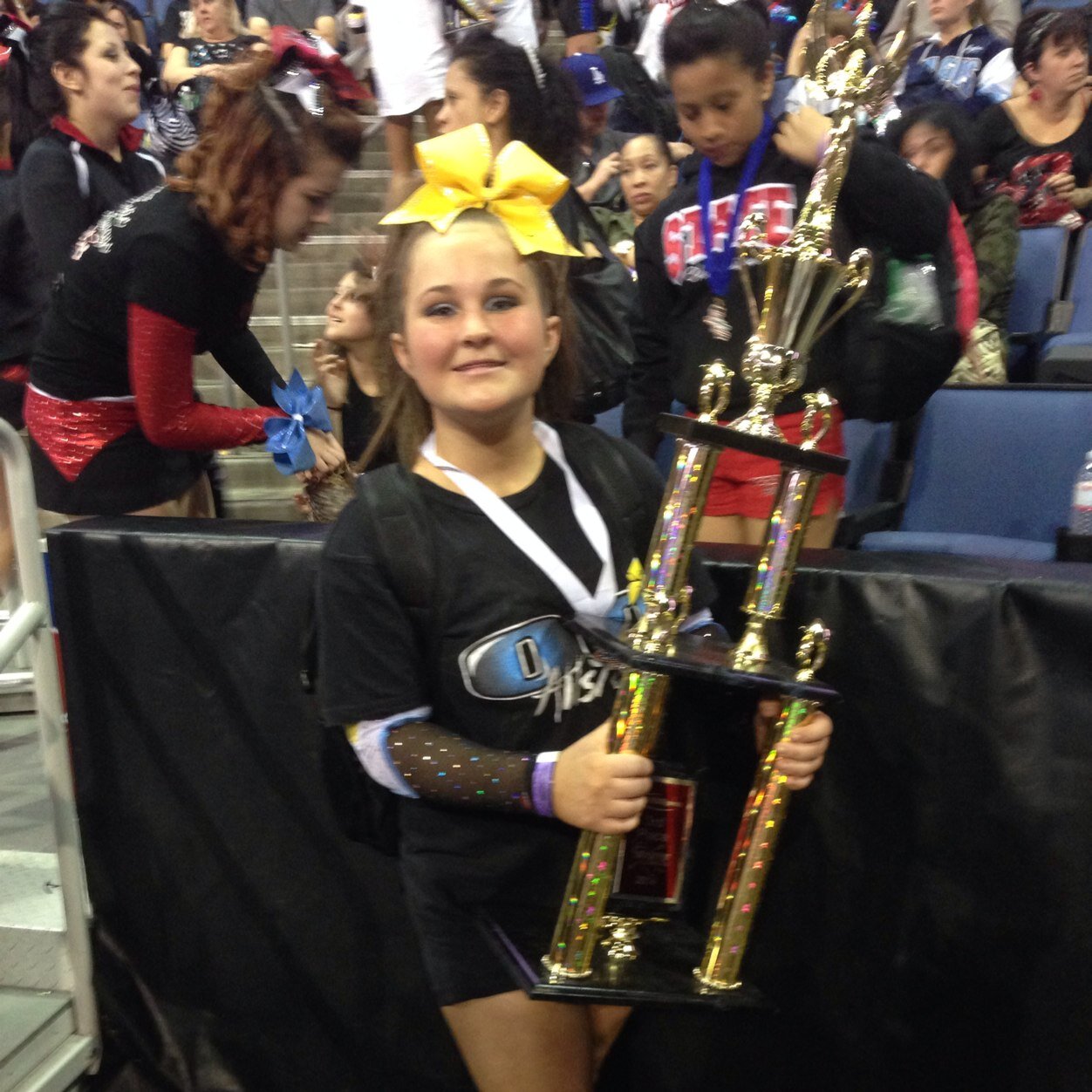 Cheerleader for 13 years. Stealth All Stars. 14 years young.