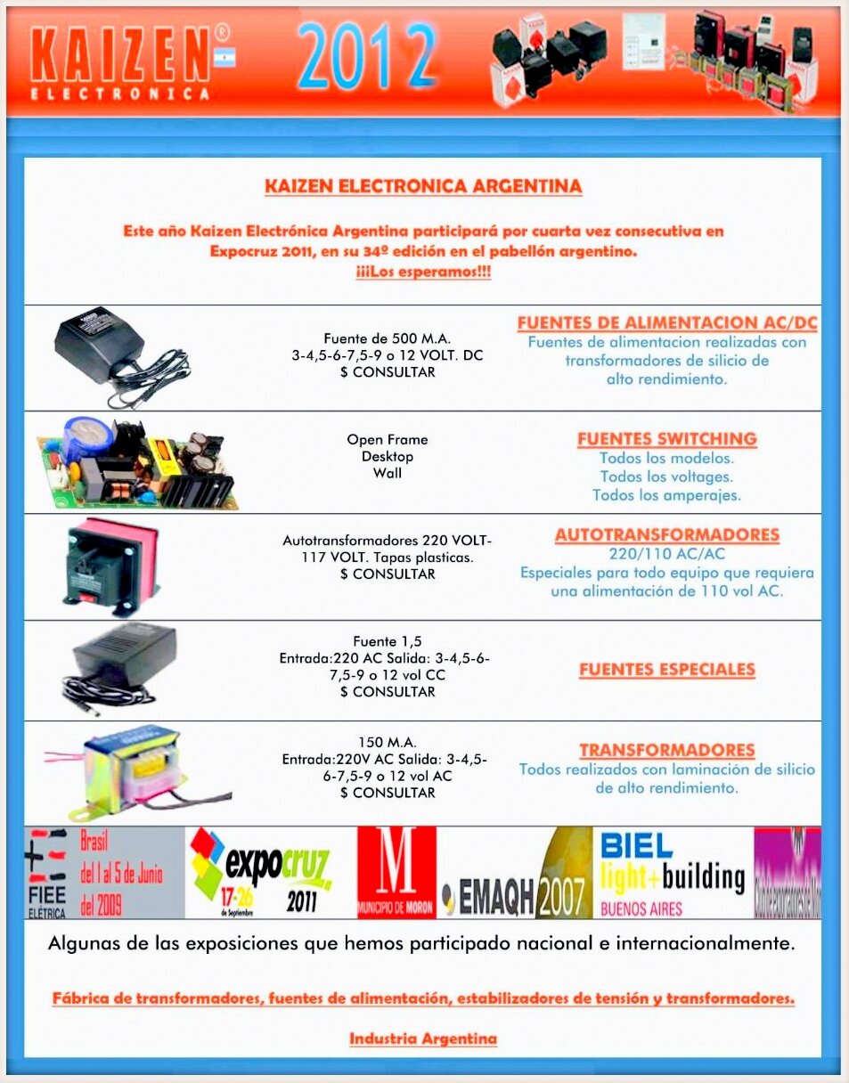 Electronicos ya , tienda virtual , ventas de componentes electronicos, transformadores, fuentes switching, autotransformadores, etc.