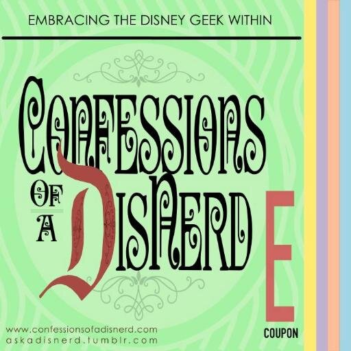Author of the new blog, Confessions of a DisNerd: Embracing the Disney Geek Within. - Check it out!