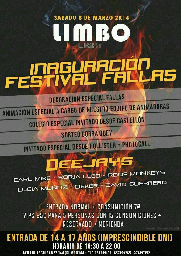 Twitter Oficial de Limbo Light.Unete a las mejores tardes de Valencia.Para reservas VIP: 633 90 88 66 / 676 70 28 02