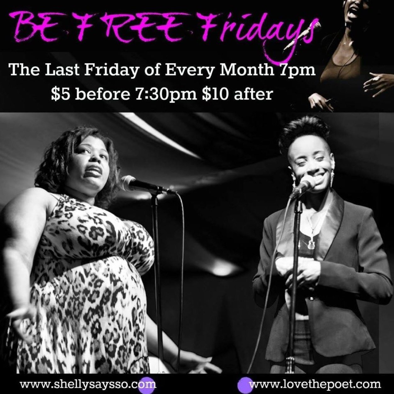 Providing great poetry from PHENOMENAL poets;) The last Friday of every month at the Eubie Blake Center 847 N Howard St Baltimore, MD 21201 $5 b4 7:30 $10 after