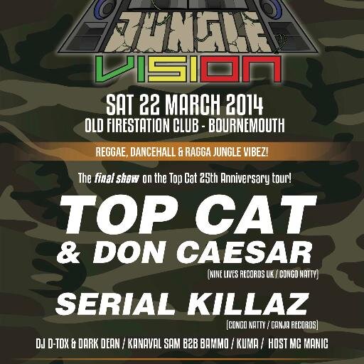 JungleVisionUK's profile picture. Renowned UK soundsystem culture brand DUB OPTIC have launched a straight up Jungle, Reggae, Dancehall spin off event - JUNGLE VISION!