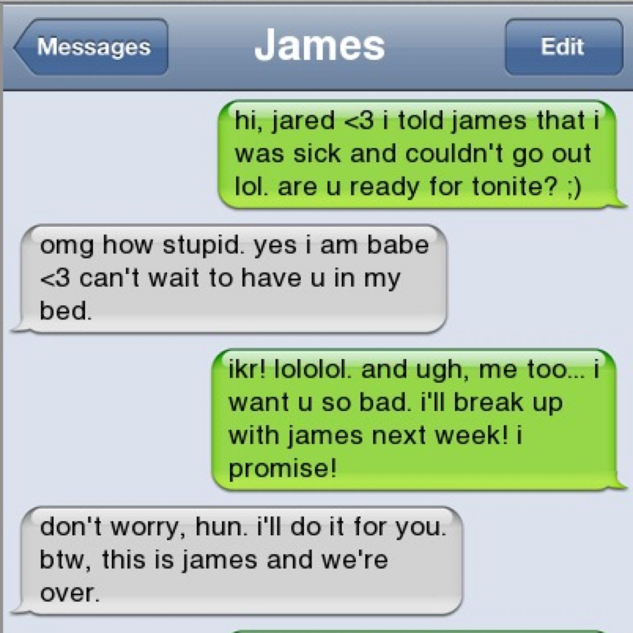 Follow us for the best, most hilarious, funniest break up texts!