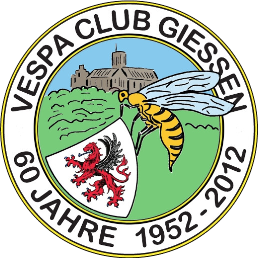 Vespa-Club Giessen, gegründet 1952, Mitglied im VCVD. Wir veranstalten regelmäßige Ausfahrten, Stammtische und Besuche von europaweiten Vespatreffen.