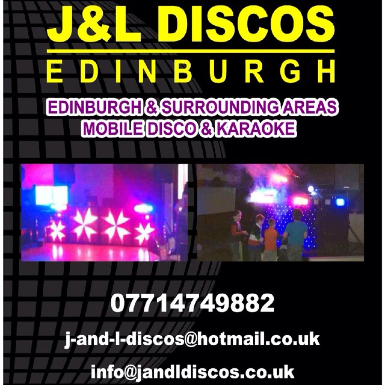 We do mobile disco's karaoke and wedding discos,

Bouncy castle hire, mascot hire, event hosting