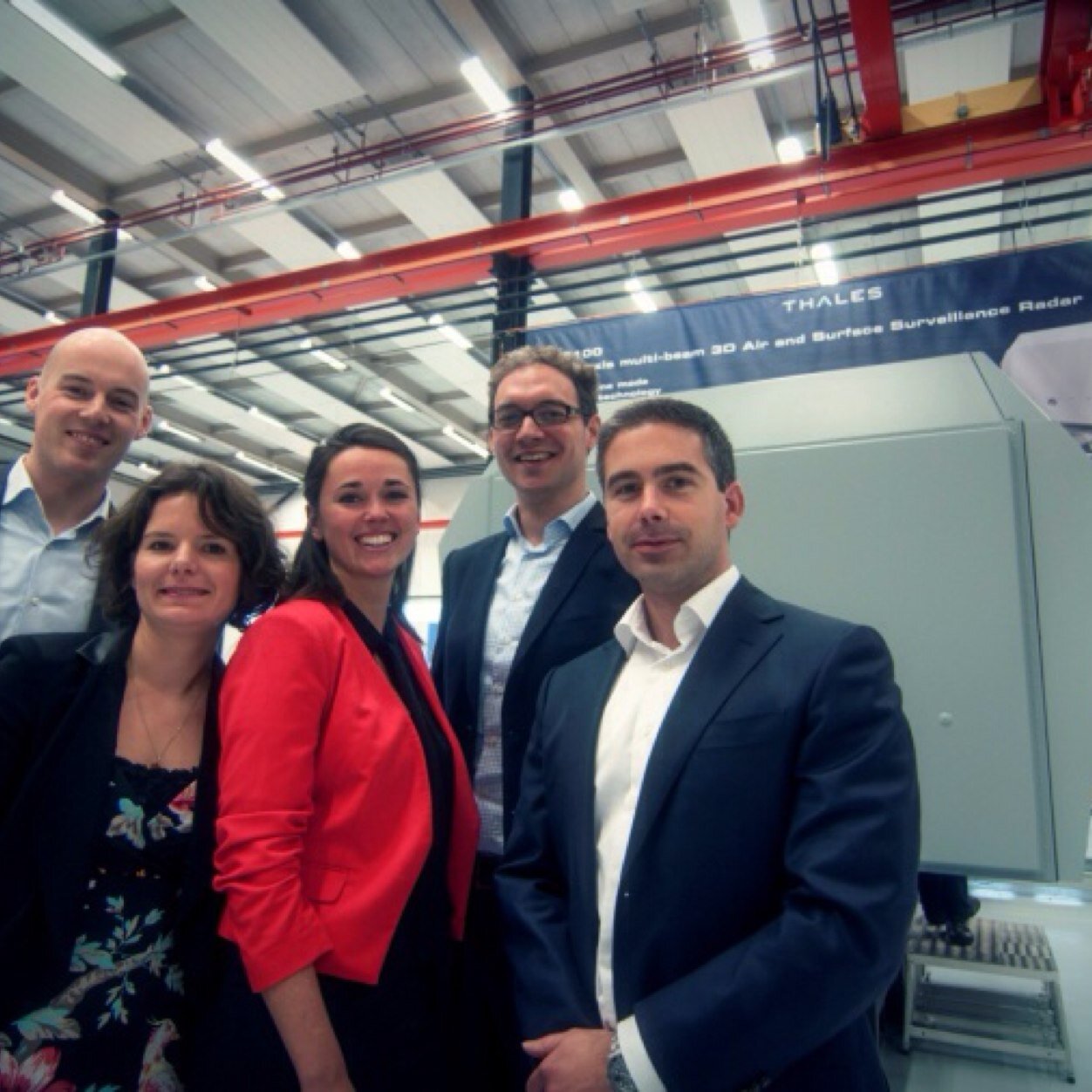 Hein Druncks, Hugo Anbeek, Elske Trieschnigg, Wouter Meijer en Wytske Oijevaar. Team Thales, YPY 2014.