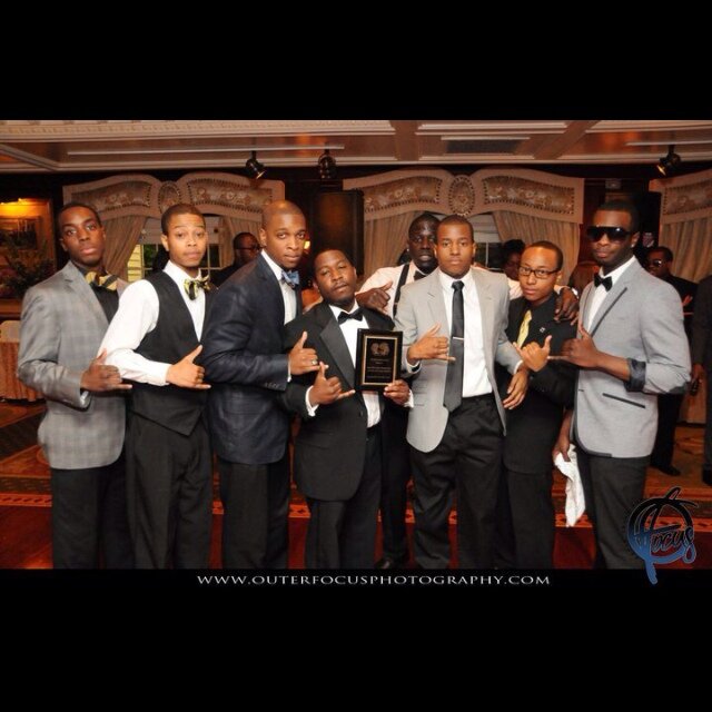 The 707th House of Alpha Phi Alpha Fraternity Incorporated seated at Hofsta University.