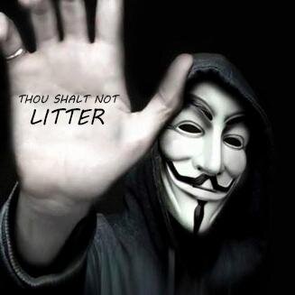 Thou shalt not litter. Vecht tegen dierenleed en voor schone wereld.
