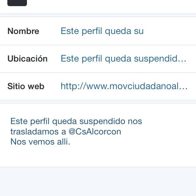 Este perfil queda suspendido nos trasladamos a @CsAlcorcon Nos vemos alli.