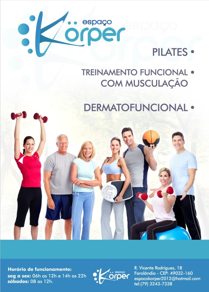 O Espaço Körper dispõe de uma equipe de Professores e Fisioterapeuta pronta para melhor te atender. Rua Vicente Rodrigues, 18. Bairro: Farolândia