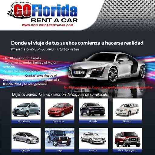 La mejor manera de rentar un auto en Miami, siguenos y descubre las mejores ofertas para tus vacaciones soñadas. More Info: Telf: (305) 492 41 41/0251 710 49 29